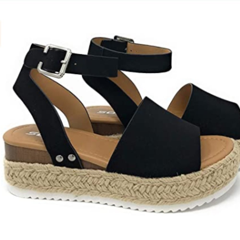 Women's Open Toe Platform Espadrille Sandals